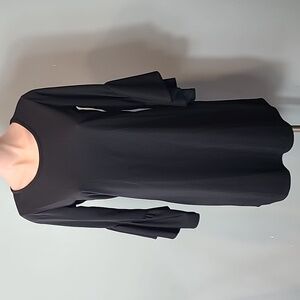 Witchy Black Dress Flare Sleeve Y2K Fairy Grunge Size Small Whimsigoth Goth‎